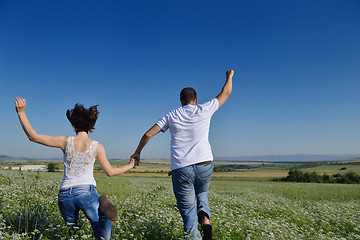 Image showing happy couple in wheat field