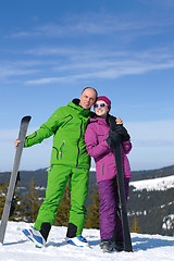 Image showing couple winter ski