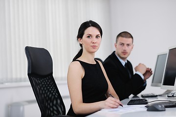 Image showing business people group working in customer and help desk office