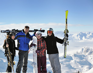 Image showing people group on snow at winter season