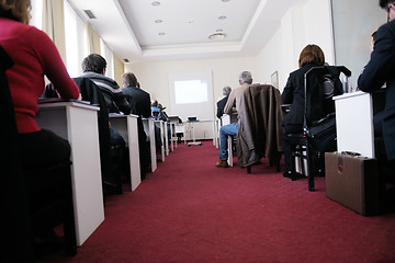 Image showing business people group on seminar