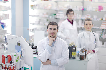 Image showing pharmacy drugstore people team