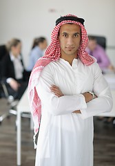 Image showing Arabic business man at meeting