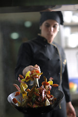 Image showing chef preparing meal