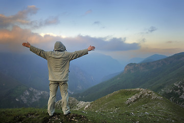 Image showing fresh sunrise at mountain