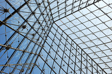 Image showing Metal roof top structure with glass construction