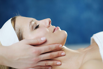 Image showing Beautiful young woman in spa