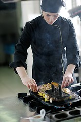 Image showing chef preparing meal