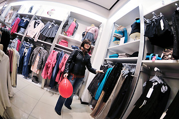 Image showing happy woman shopping