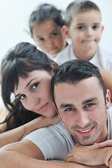 Image showing happy young Family in their bedroom