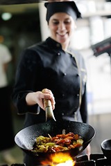 Image showing chef preparing meal