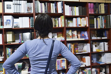 Image showing female in library