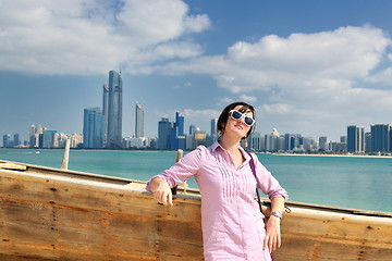 Image showing happy tourist woman