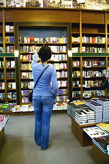 Image showing female in library