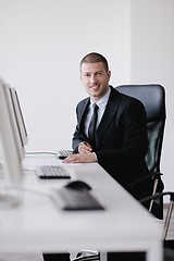 Image showing business people group working in customer and helpdesk office