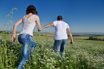 Image showing happy couple in wheat field