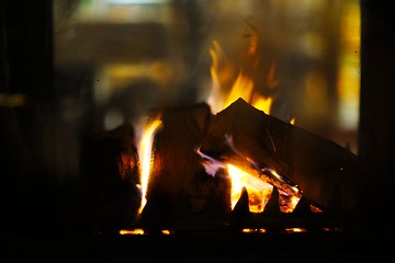 Image showing fireplace flame background