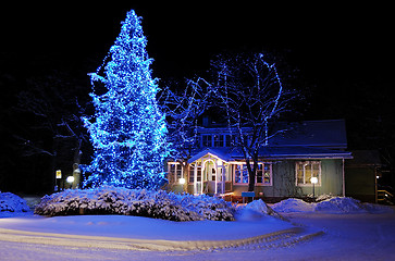 Image showing Beautifully decorated Christmas tree