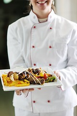 Image showing chef preparing meal