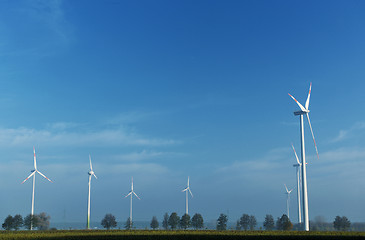 Image showing wind turbine generating eco electricity