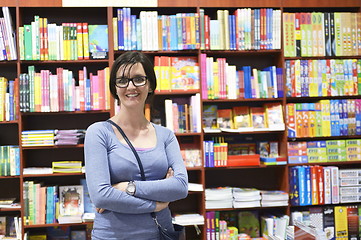 Image showing female in library