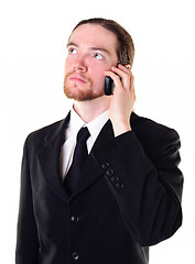 Image showing Talking on the phone