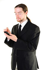 Image showing Businessman with a smartphone