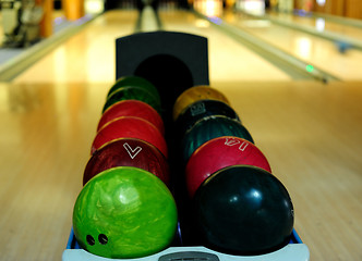 Image showing Bowling balls