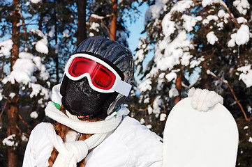 Image showing Snowboarder girl 