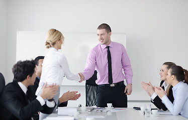 Image showing business people group on meeting