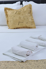 Image showing towels in hotel room