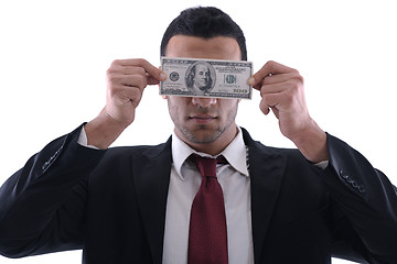 Image showing Business man holding money