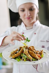 Image showing chef preparing meal