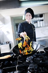 Image showing chef preparing meal