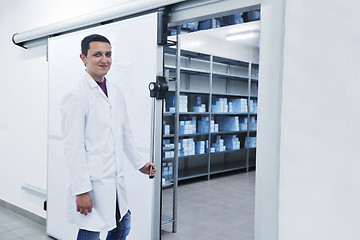 Image showing medical factory  supplies storage indoor