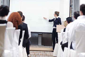 Image showing business woman giving presentation