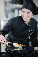 Image showing chef preparing meal