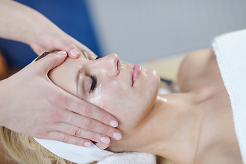 Image showing Beautiful young woman in spa