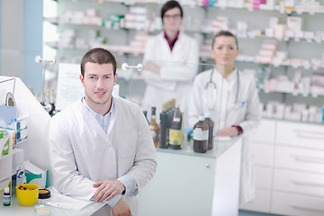 Image showing pharmacy drugstore people team