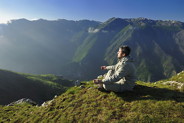 Image showing fresh sunrise at mountain