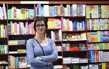 Image showing female in library