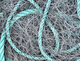 Image showing Fishing net close-up