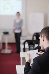 Image showing business man on seminar