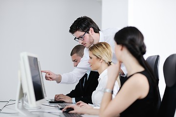 Image showing business people group working in customer and help desk office