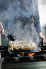 Image showing chef preparing meal