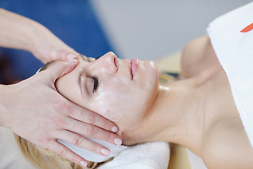 Image showing Beautiful young woman in spa