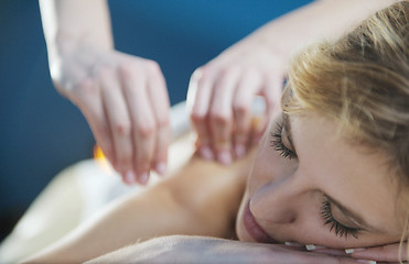 Image showing Beautiful young woman in spa