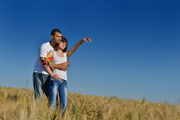 Image showing happy couple in wheat field