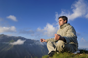 Image showing fresh sunrise at mountain