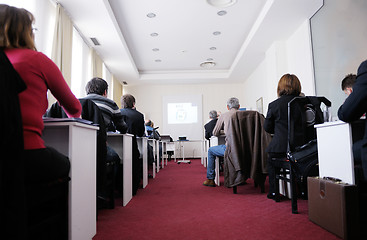 Image showing business people group on seminar